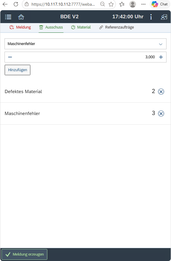 Mobile shop-floor data capture workflow on a scanner device